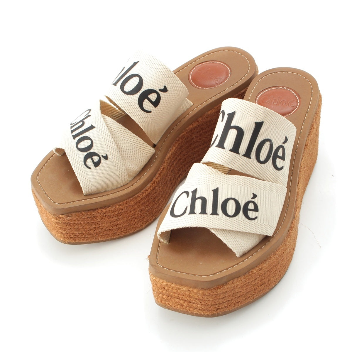 Chloe Woody Wedge soles, platform soles Sandals Brown 35
