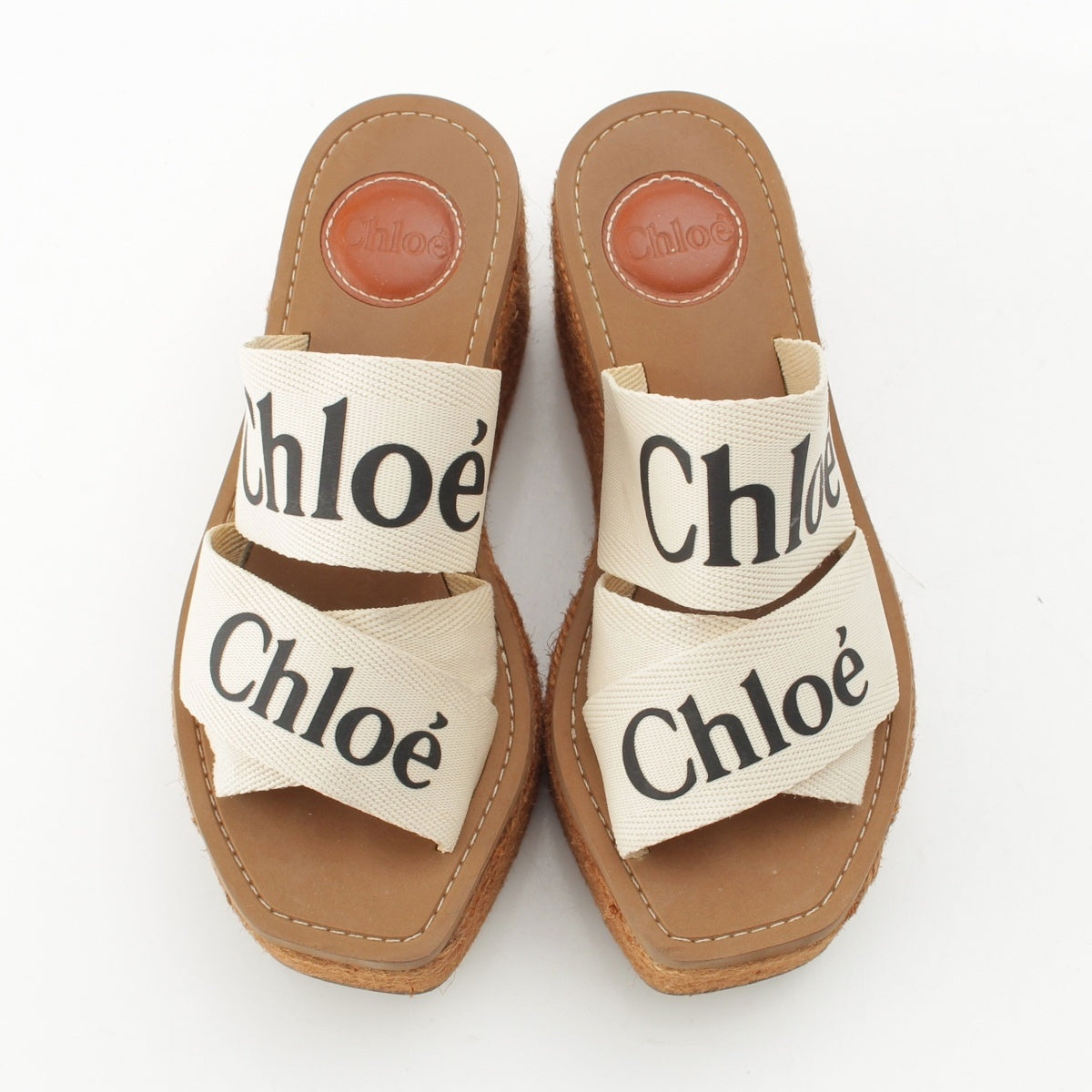 Chloe Woody Wedge soles, platform soles Sandals Brown 35
