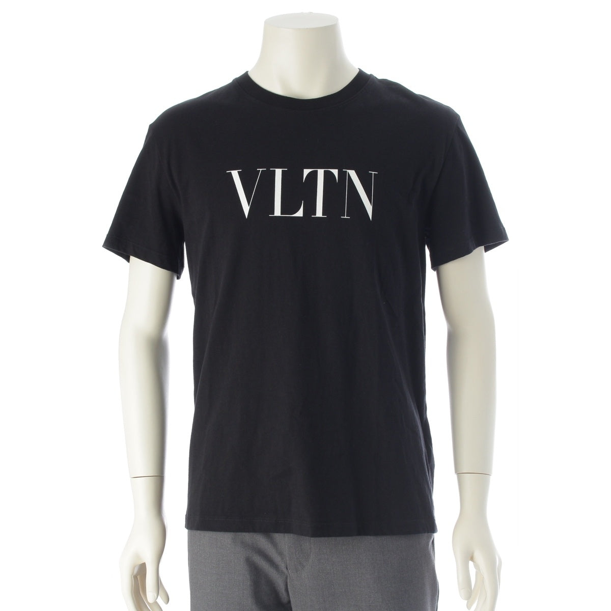 VALENTINO Logo print Short sleeve T-shirt Cut Top TB3MG07D3V6 black XS