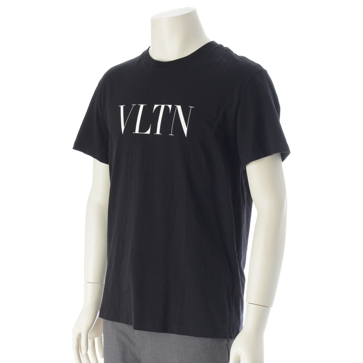 VALENTINO Logo print Short sleeve T-shirt Cut Top TB3MG07D3V6 black XS