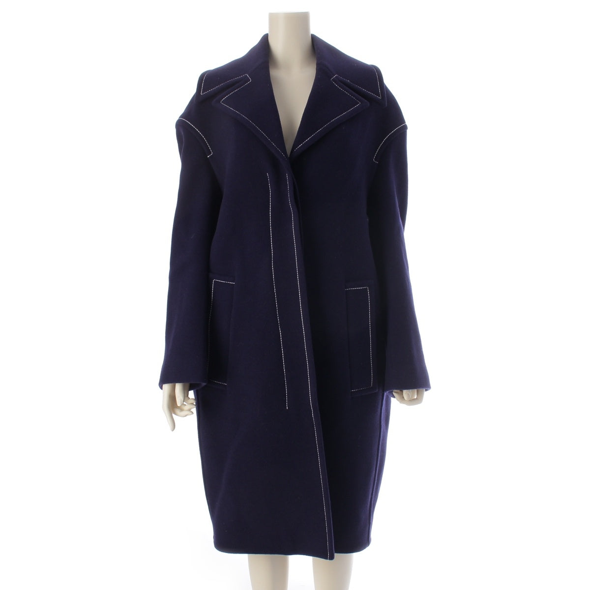 MARNI wool Stitch design long coat CPMA0213U0 purple 36