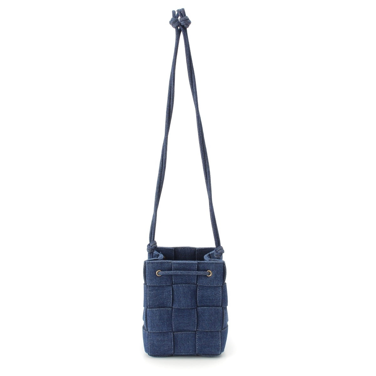 BOTTEGAVENETA MAXI INTRECCIATO Small cassette Shoulder Bag blue