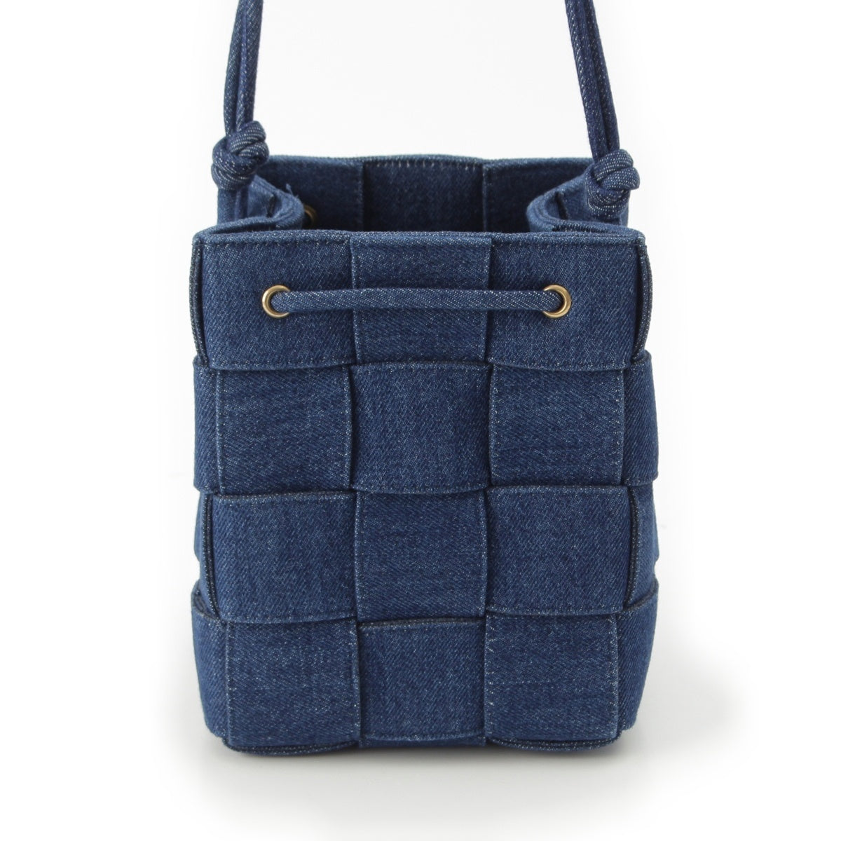 BOTTEGAVENETA MAXI INTRECCIATO Small cassette Shoulder Bag blue