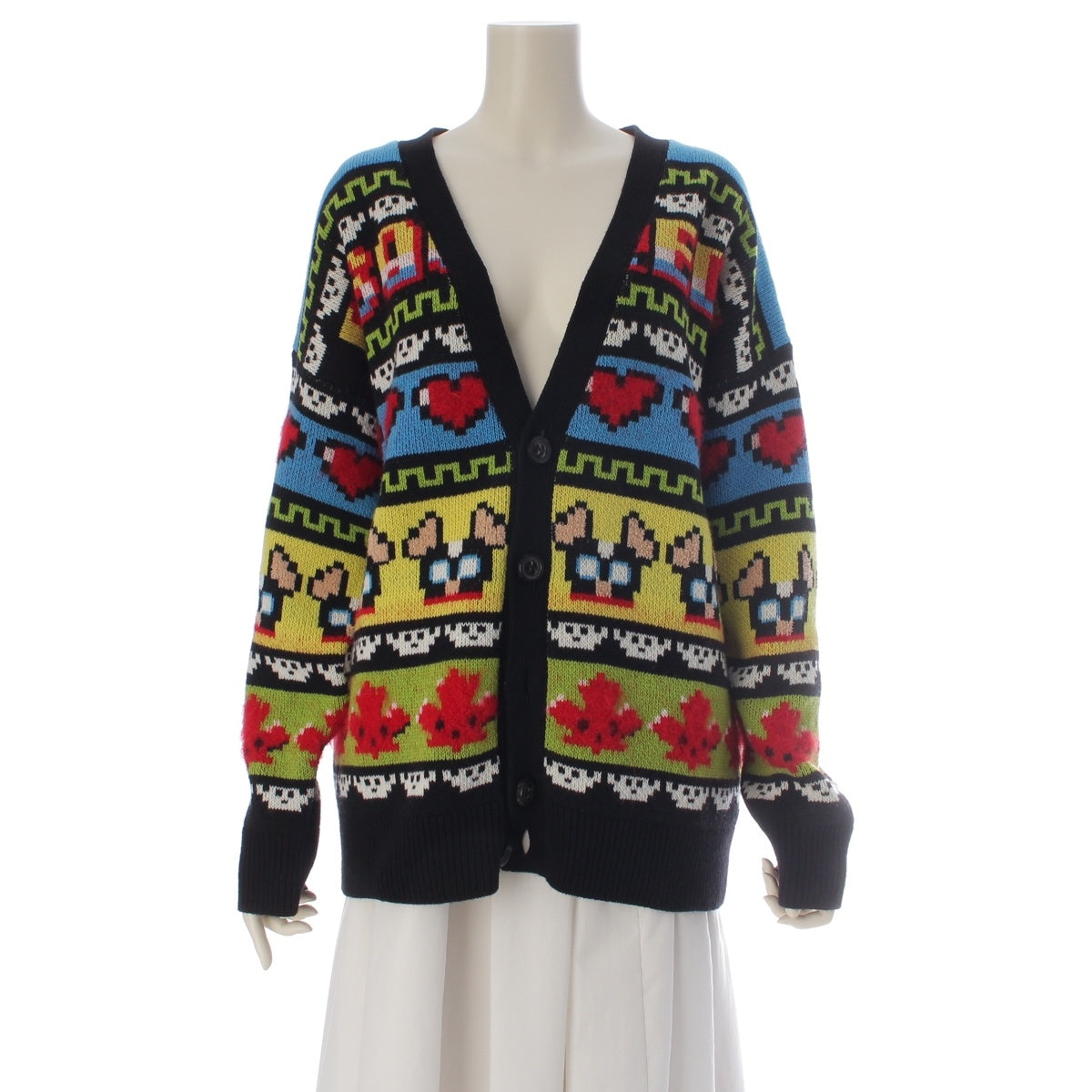 DSQUARED2 Wool x mohair Dot Pattern cardigan S75HA1211 S18316 multicolor XXS