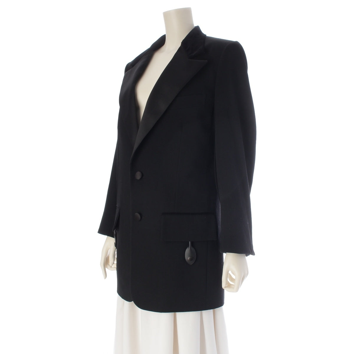 LOUIS VUITTON wool tuxedo tailored jacket RW212B HG4 FLVE98 black 38