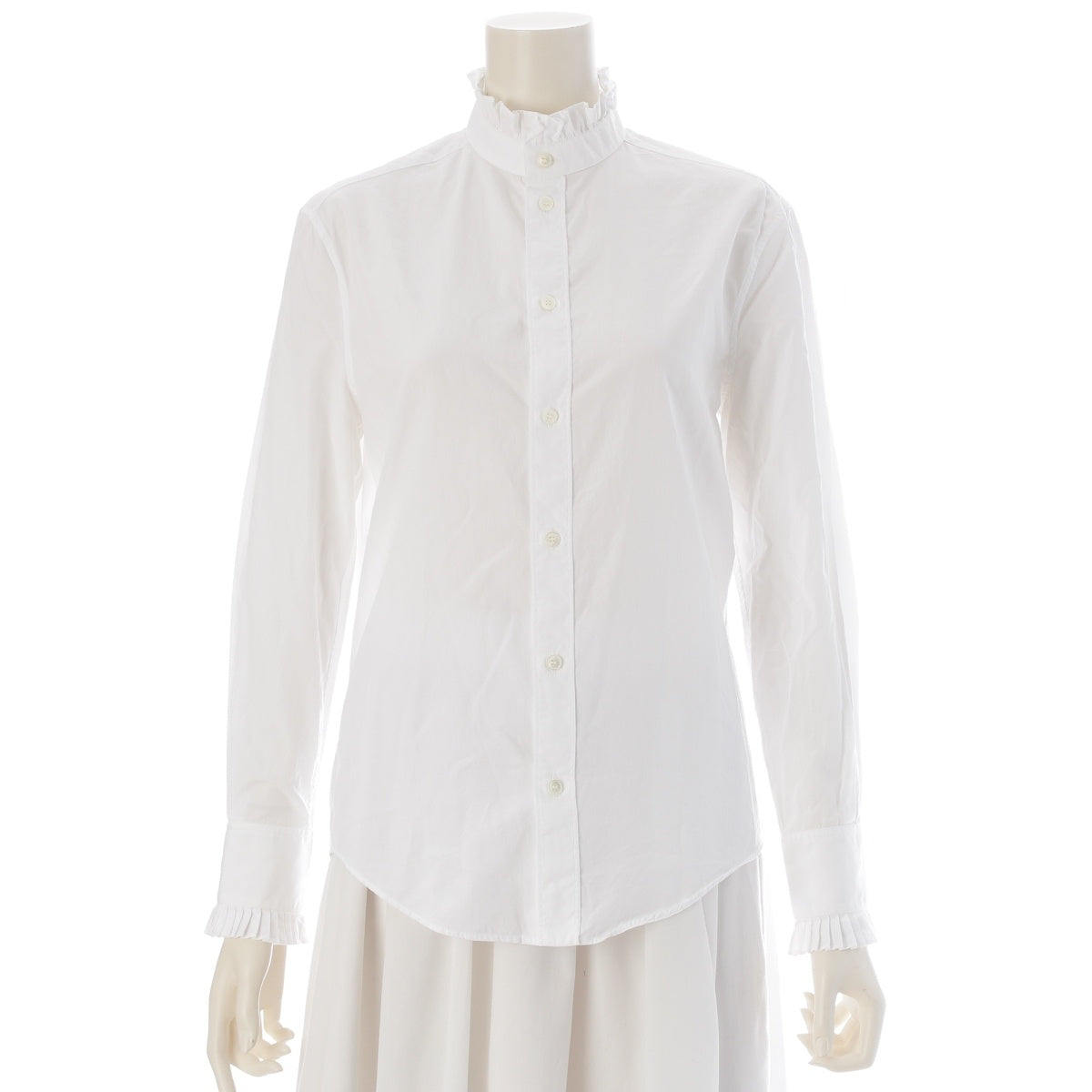 CELINE Frill shirt blouse tops 2C202091F white 36