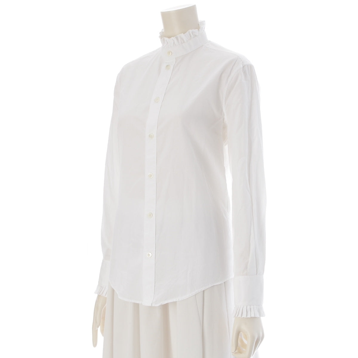 CELINE Frill shirt blouse tops 2C202091F white 36