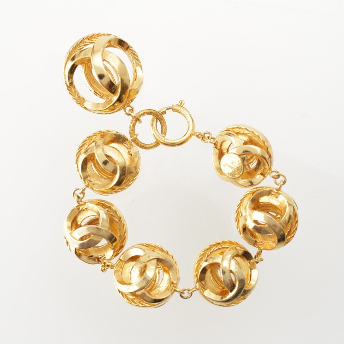 CHANEL COCO Mark Ball bracelet GP Gold