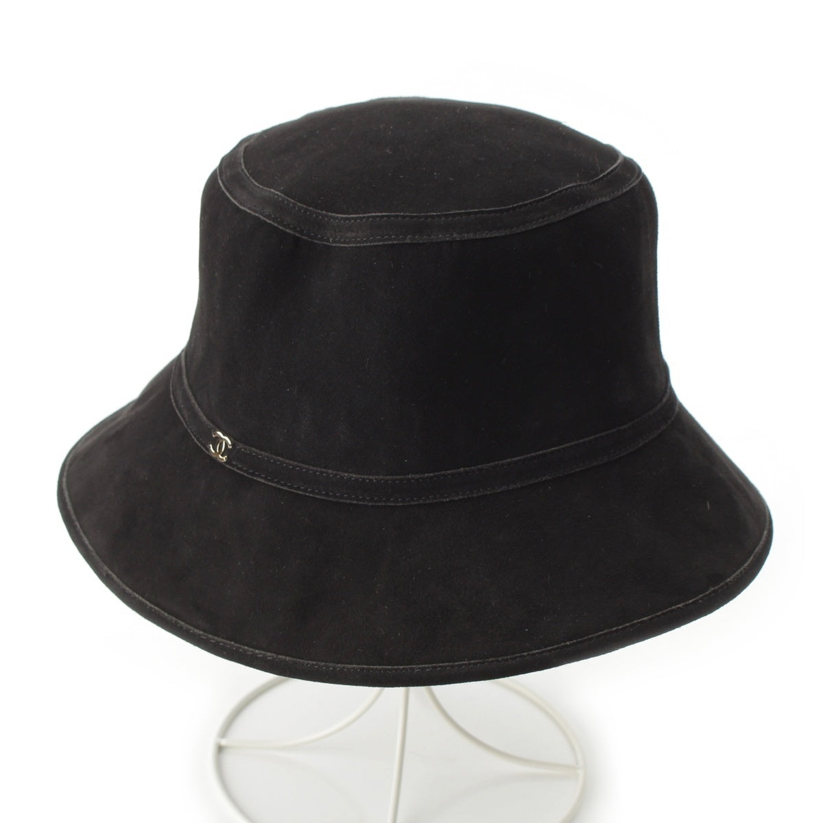 CHANEL COCO NEIGE Logo Mouton Bucket hat hat AAA433 black