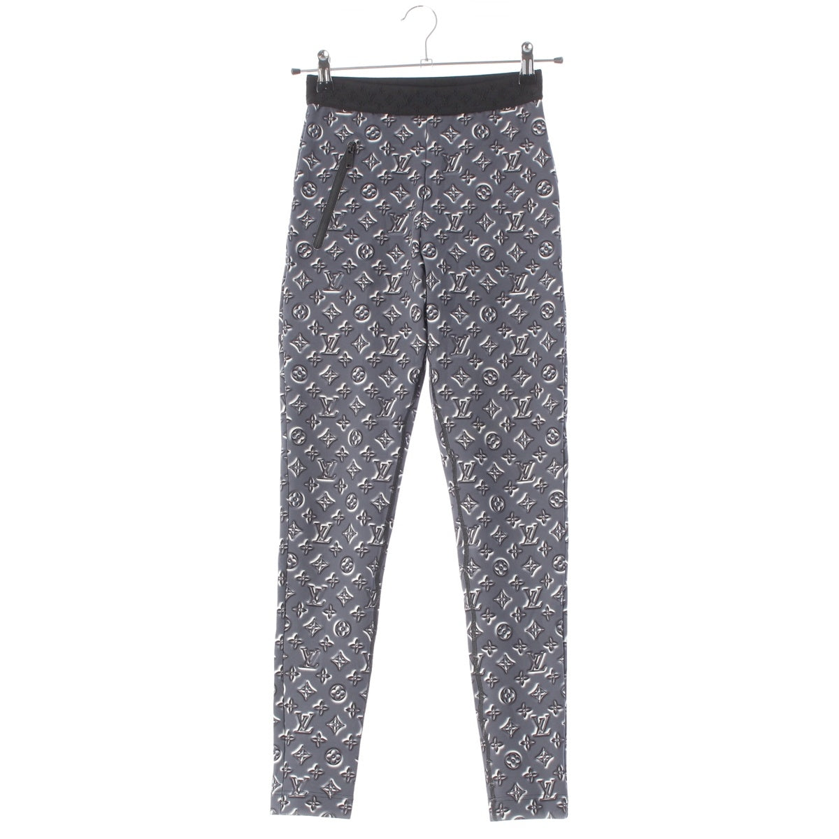LOUIS VUITTON Nylon Monogram Pants gray 34