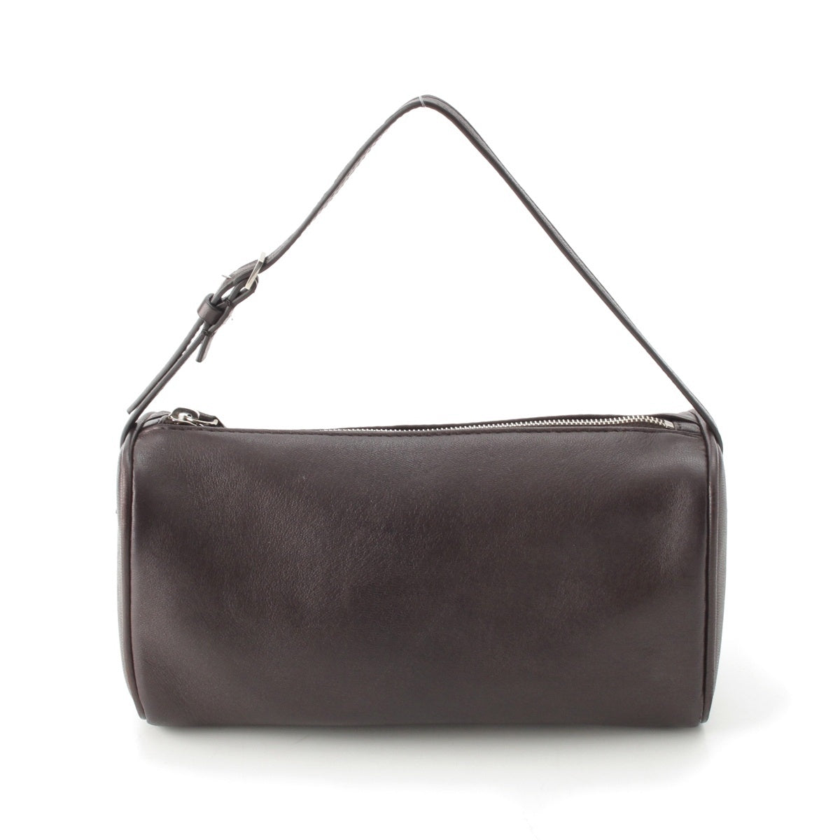 THE ROW 90's Sheep leather Logo Nappa Leather Handbag W1281 L108 Brown Melange Dark brown