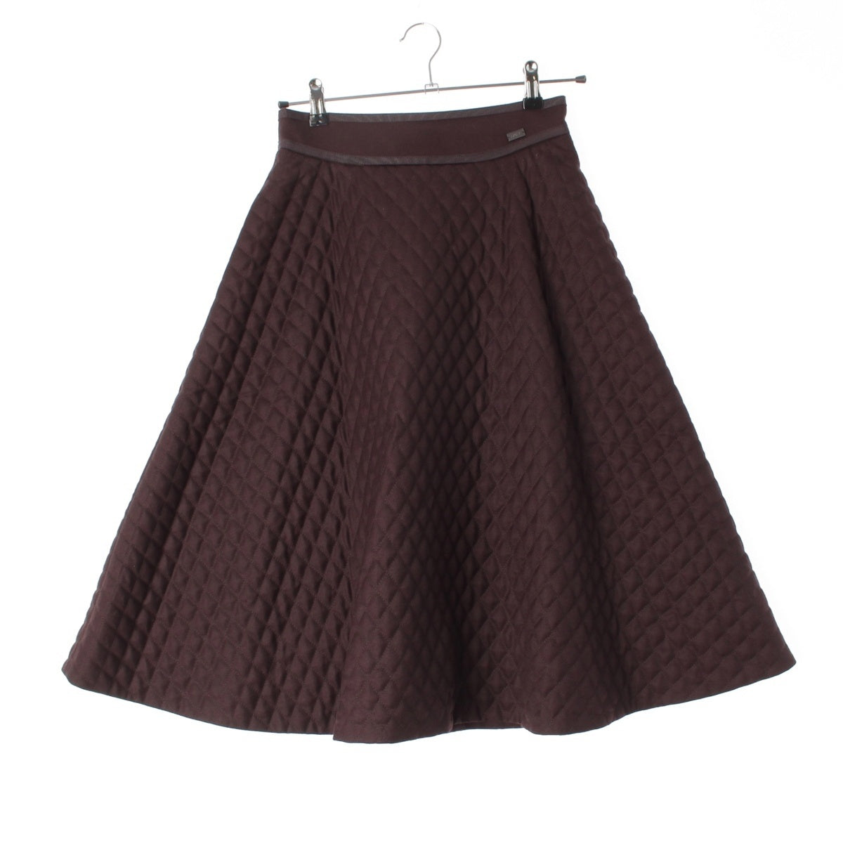 FOXEY Cross Flare wool Quilted Flare skirt Bottoms 41769 Brown 38