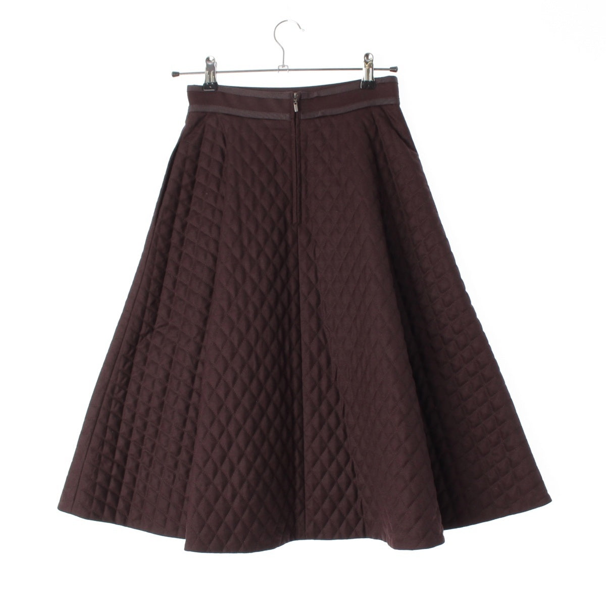 FOXEY Cross Flare wool Quilted Flare skirt Bottoms 41769 Brown 38