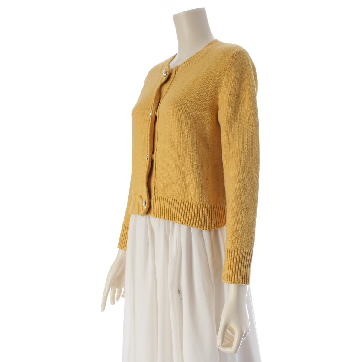 FOXEY NEW YORK Etoile Brillante Rhinestone rhinestone buttons cardigan tops 41249 yellow 38