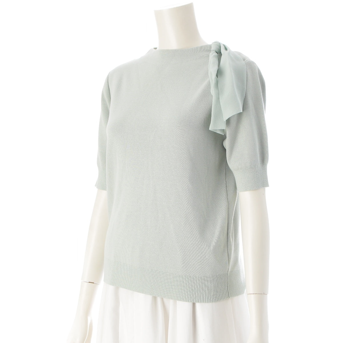 FOXEY cotton CHARLOTTE Ribbon knit tops 42708 Mint green 40