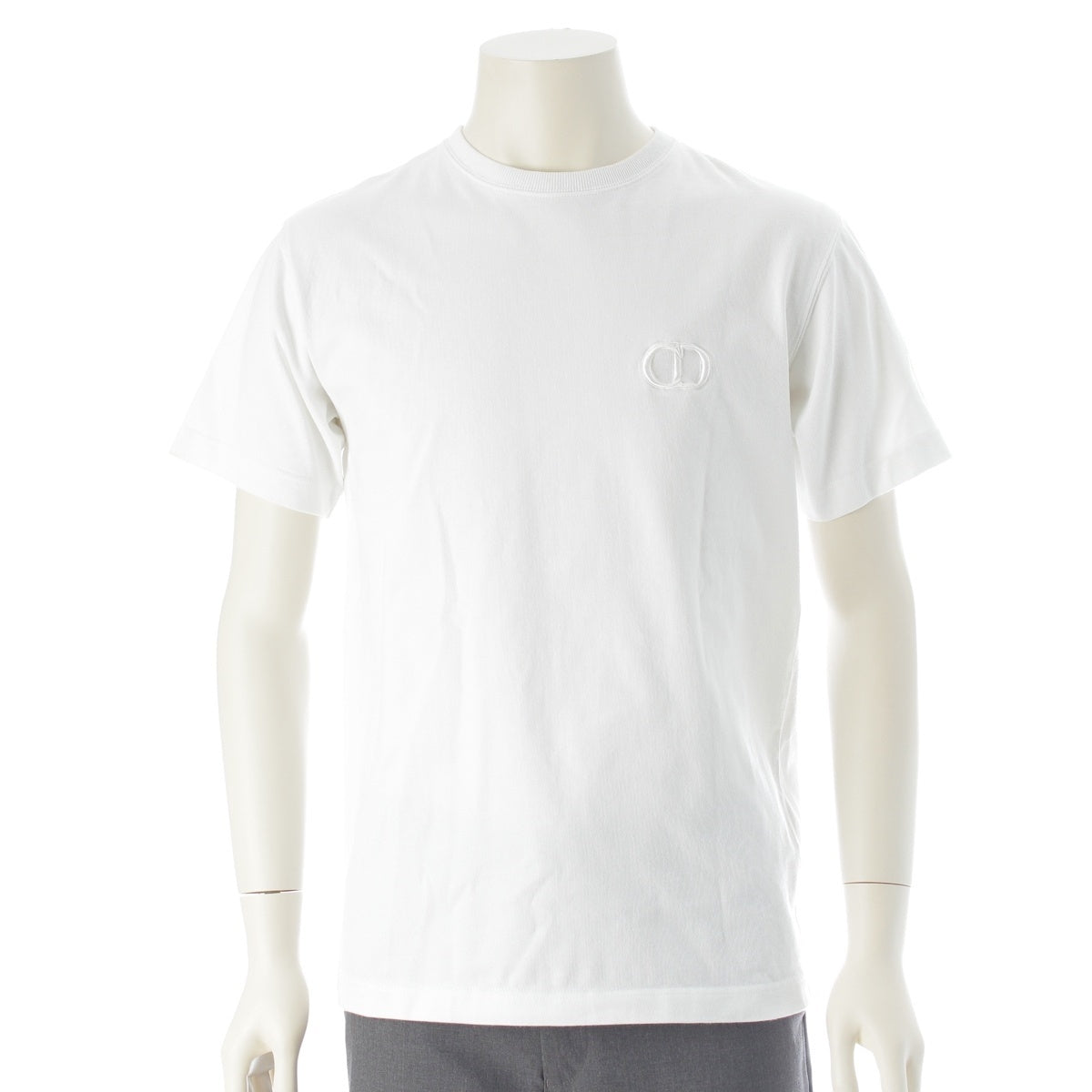 Dior CD Icon cotton T-shirt Regular Fit Jersey Short sleeve top 943J605A0554 white XS