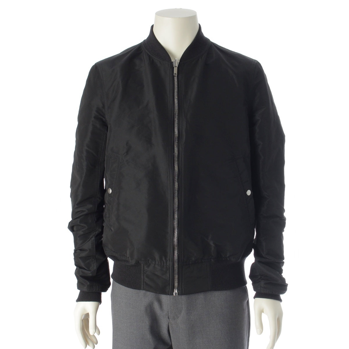 Rick Owens Reversible Cropped Bomber Jacket Blouson RU20S7786 Black off-white US40