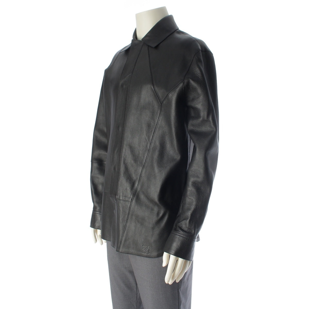 LOEWE leather Puzzle SilverMetal Jacket Jacket, shirt, top H526Y31L07 black 44