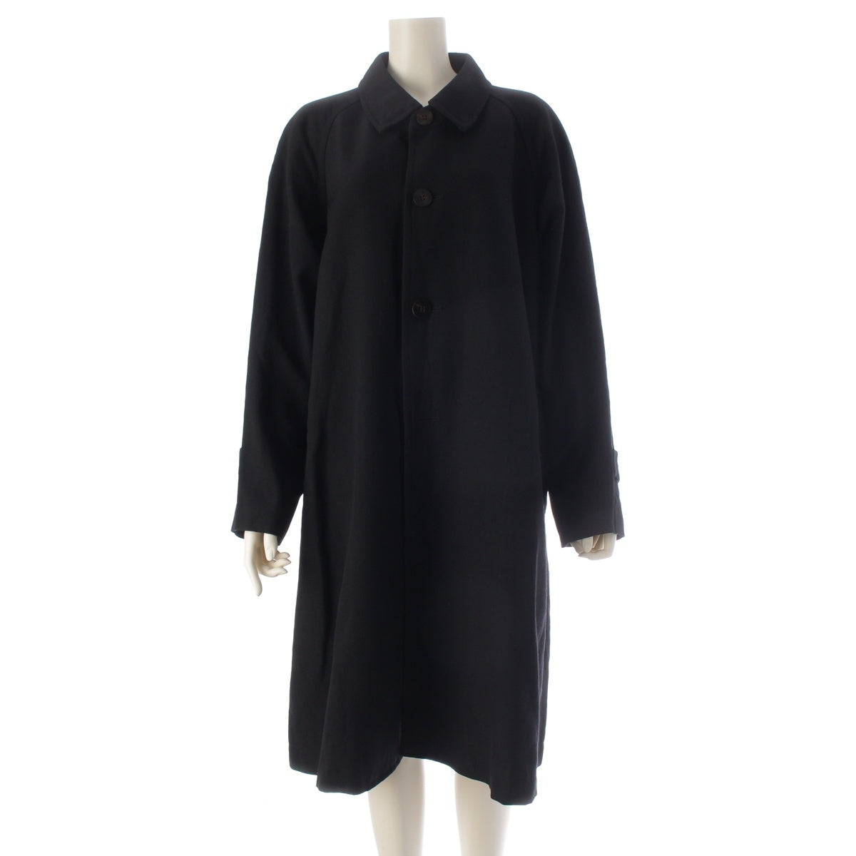 tricot COMME des GARCONS wool Oversized raglan sleeves Stainless collar coat outer TC-050080 black F