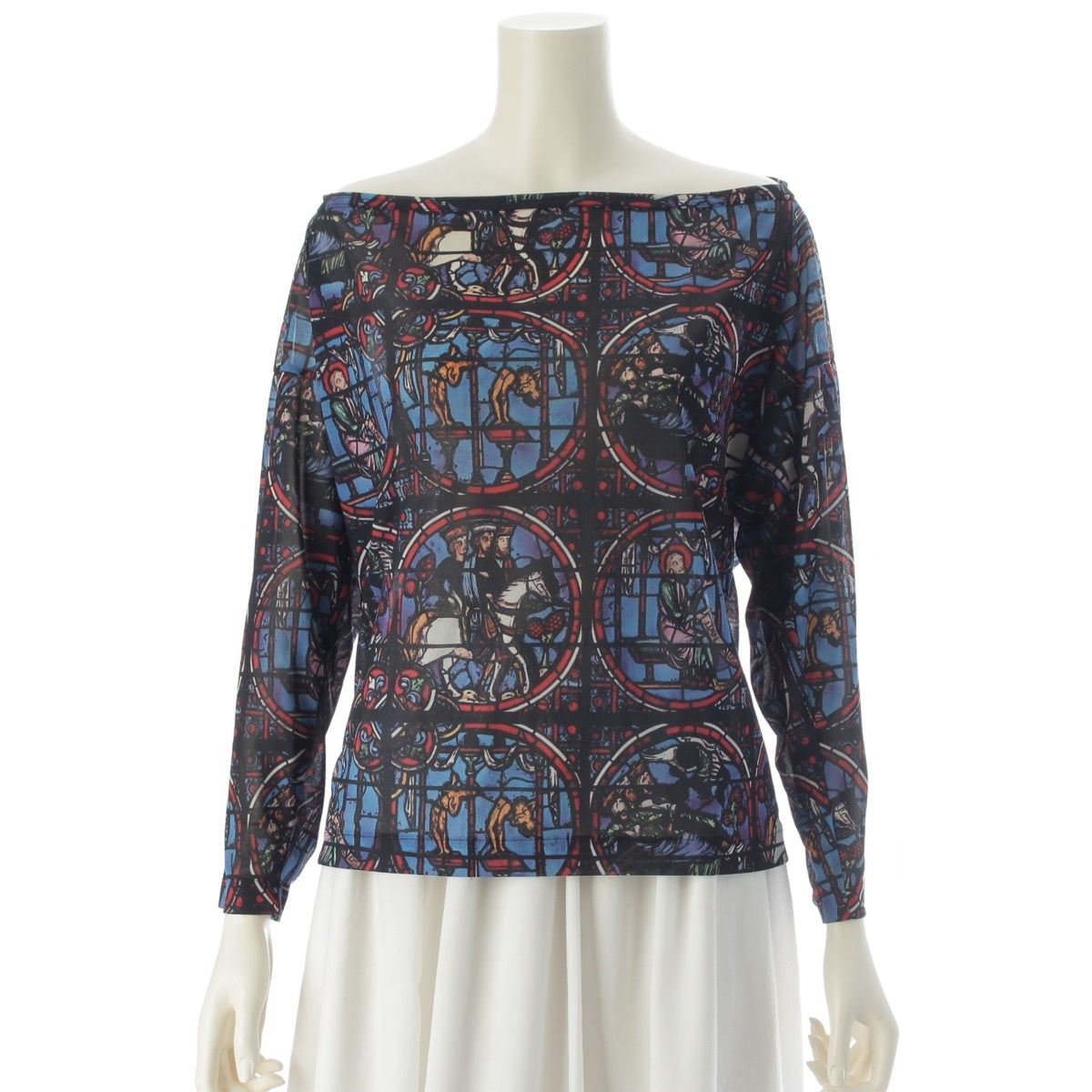 COMME des GARCONS Stained Glass Design Long Sleeve Cut tops GT-110190 multicolor