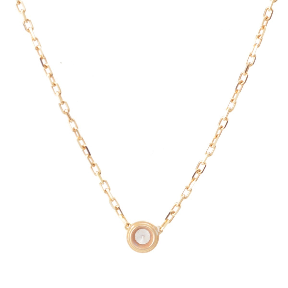 CARTIER Damul SM Au750 K18 PG 1P Diamond Small Necklace B7215700 Pink gold 2.8g