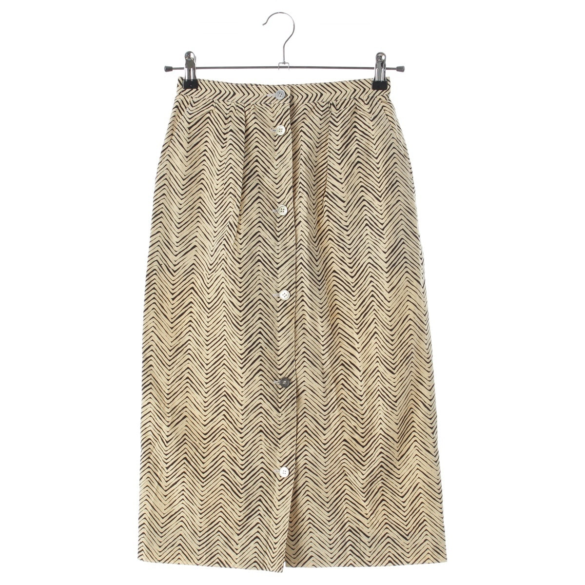 COMME des GARCONS Cupra Herringbone Pattern Buttons skirt Bottoms Beige black M