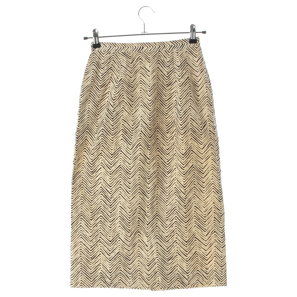 COMME des GARCONS Cupra Herringbone Pattern Buttons skirt Bottoms Beige black M