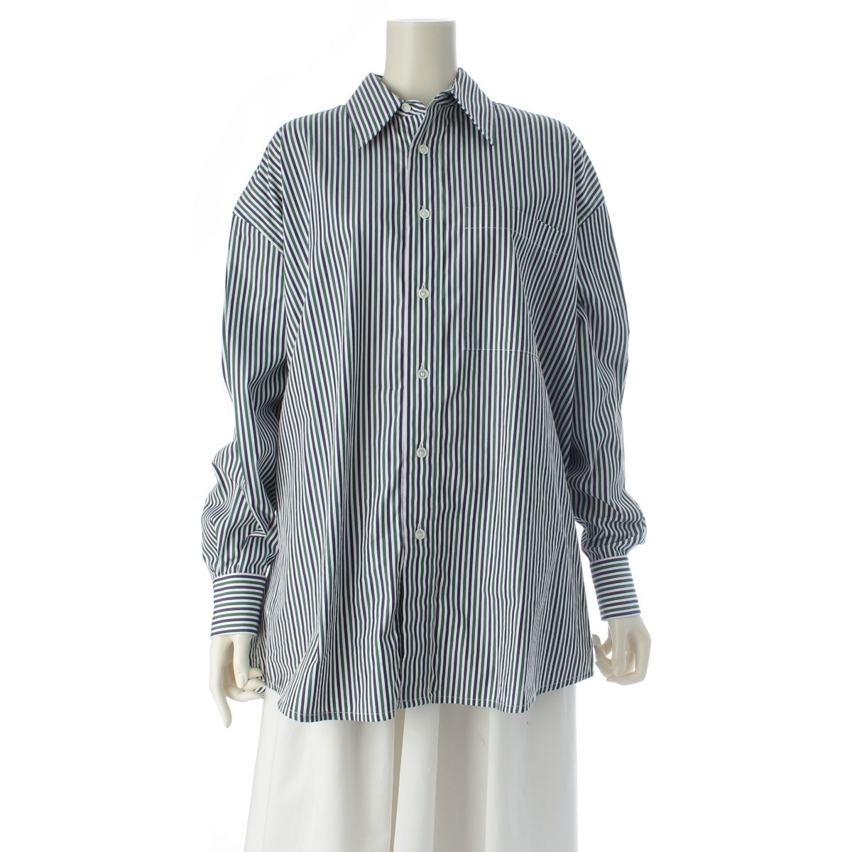 BOTTEGAVENETA cotton Unisex Striped Oversized Long sleeve shirt tops 723033 multicolor 34