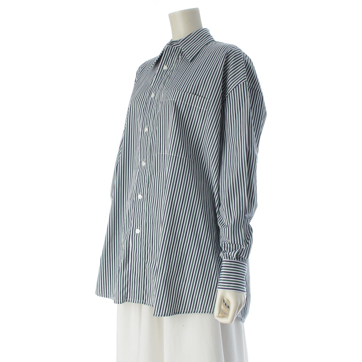 BOTTEGAVENETA cotton Unisex Striped Oversized Long sleeve shirt tops 723033 multicolor 34