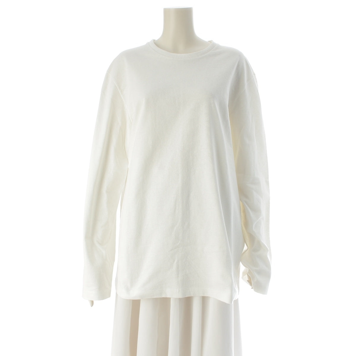 THE ROW LEON L/S T-SHIRT Long-sleeved T-shirt, crew neck Cut 189 K713 white L