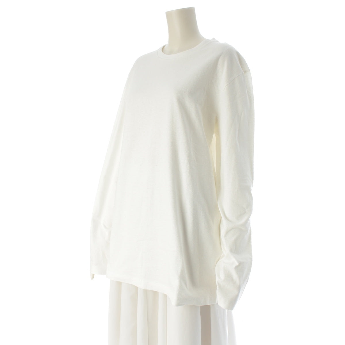 THE ROW LEON L/S T-SHIRT Long-sleeved T-shirt, crew neck Cut 189 K713 white L