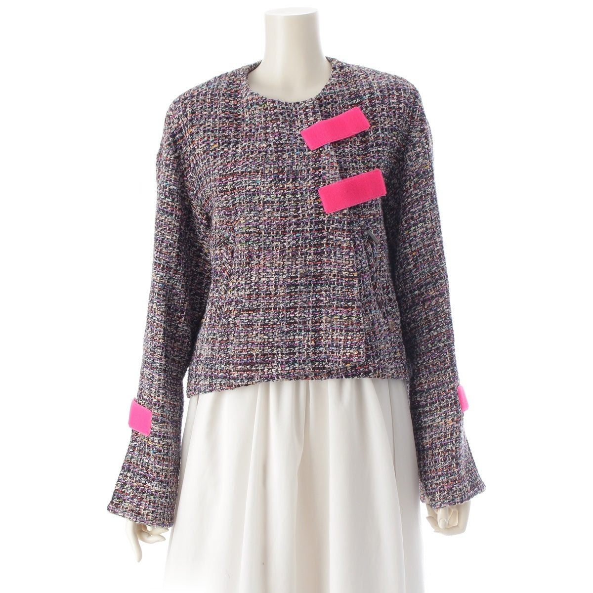 CHANEL COCO Mark Trim Tweed No color jacket outer P56331 multicolor 36