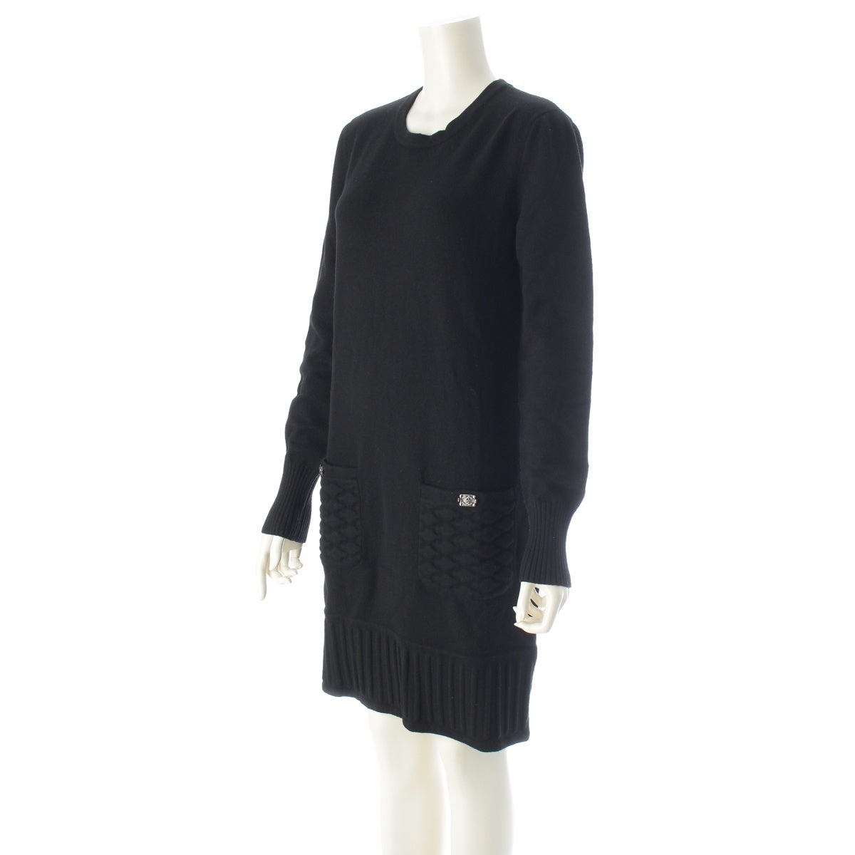 CHANEL Boy chanel cashmere knit one piece P46779 black