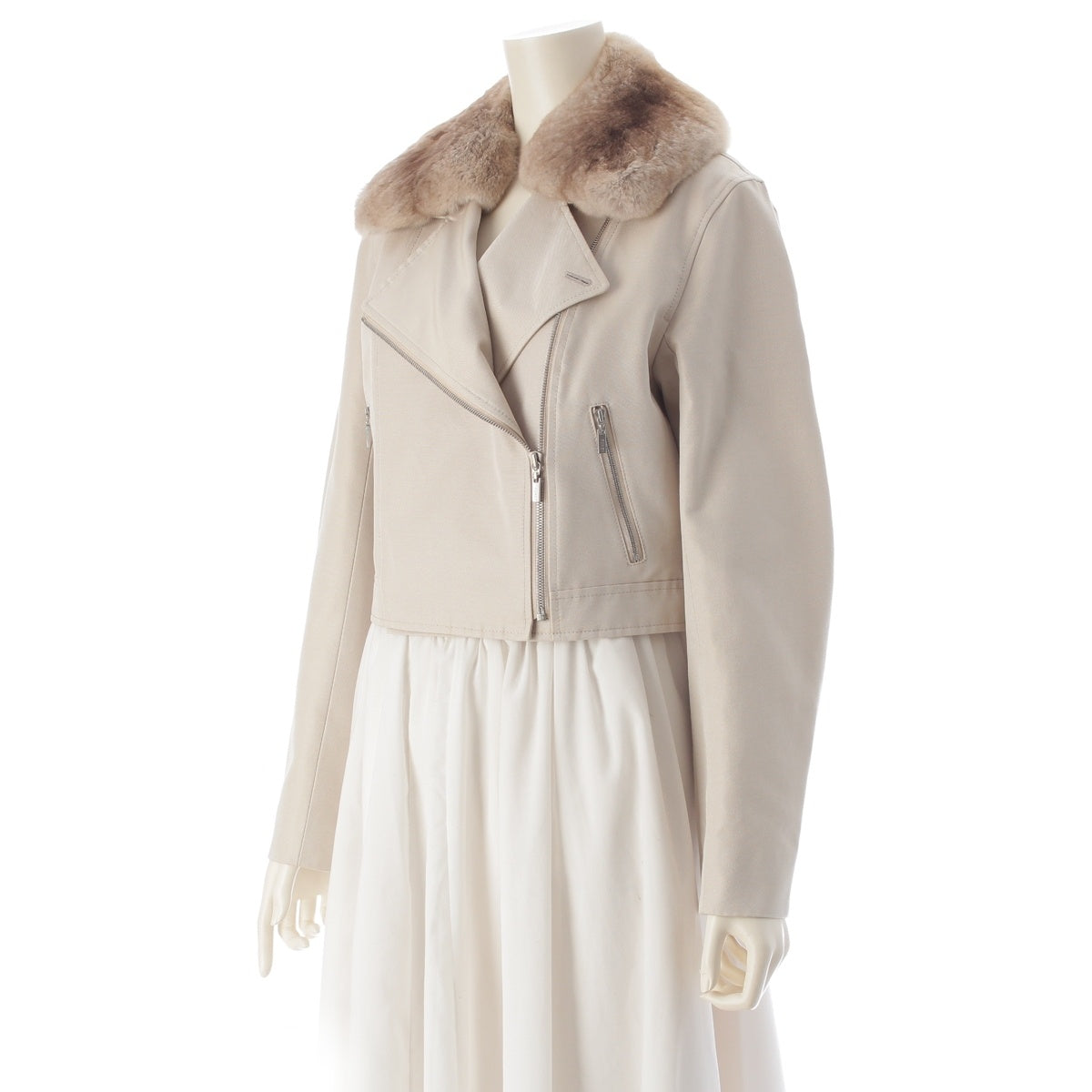 FOXEY Cotton silk SP mark present Jacket 40079 white 40