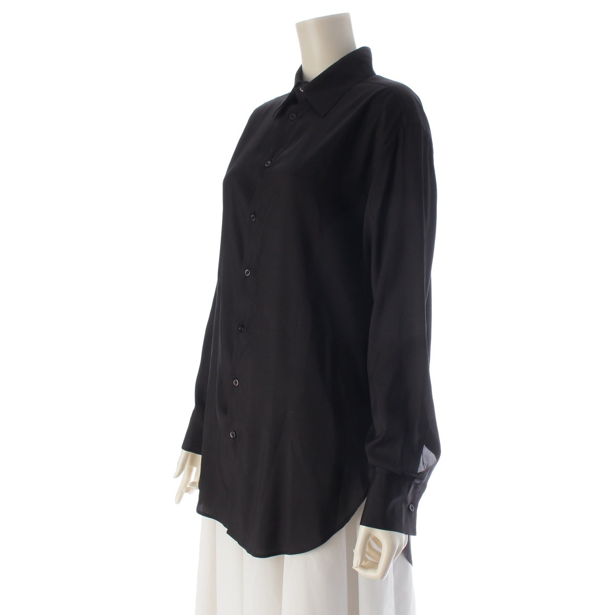 Dior silk BEE (Bee) Embroidery Long sleeve shirt tops 021B65A6009 black 34