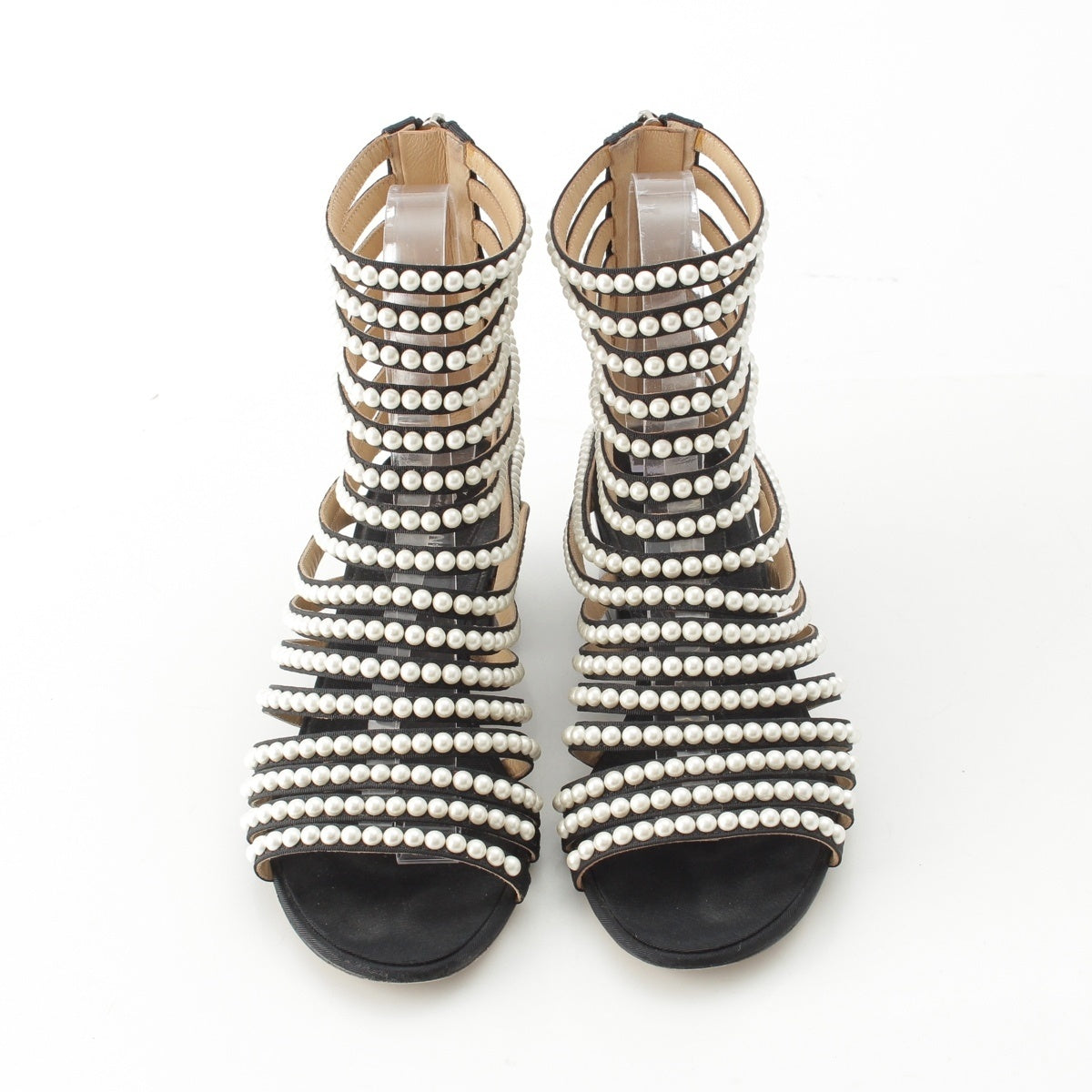 CHANEL Pearl Métiers d'Art Sandals boots black 36 1/2C
