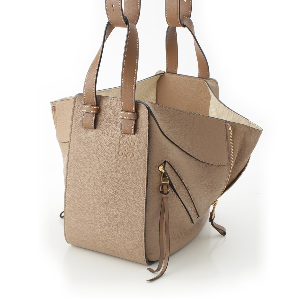 LOEWE Hammock Small 2WAY Shoulder Handbag 38712KBN60 Sand (greige)