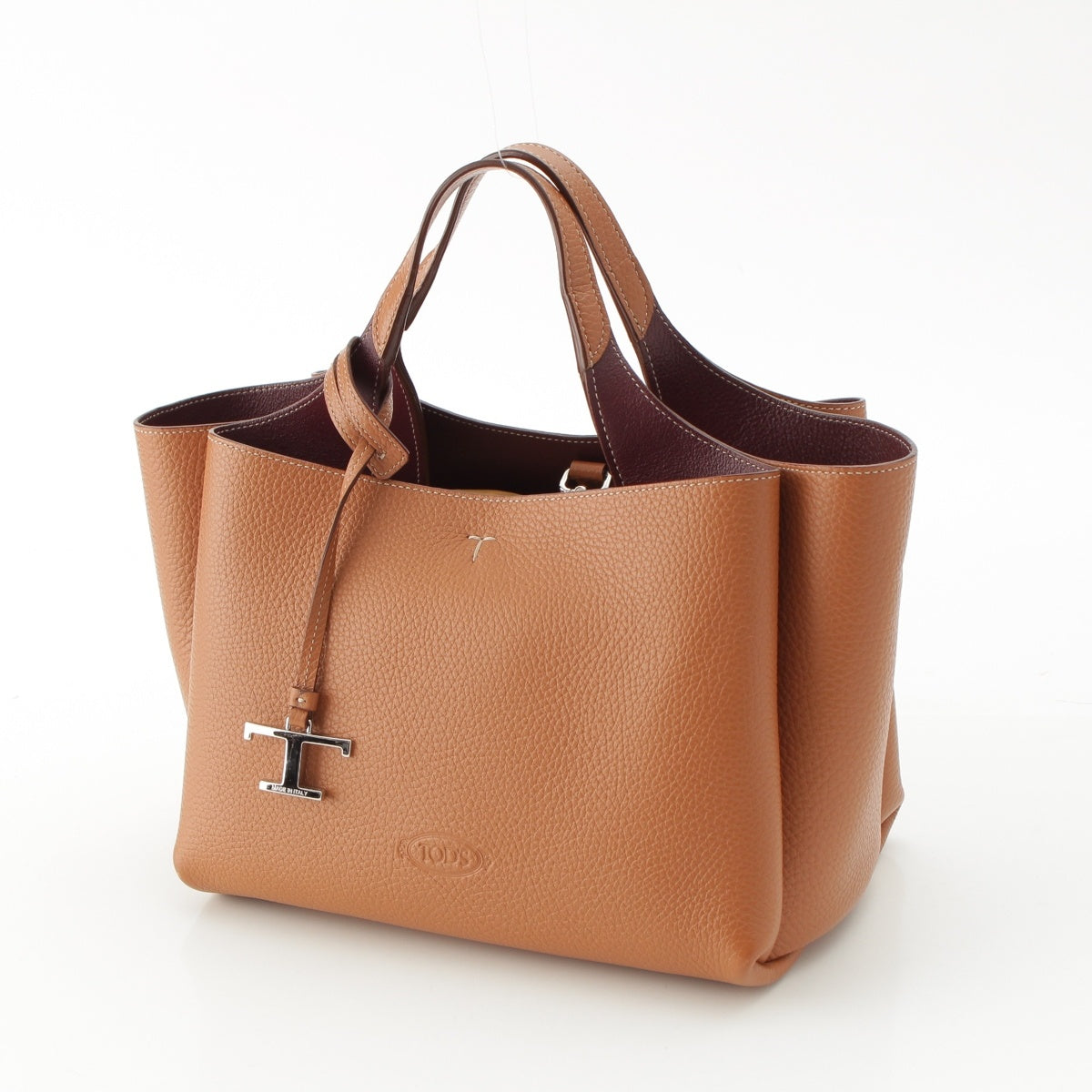 TOD’S Timeless Cowhide mini Handbag Brown 2WAY