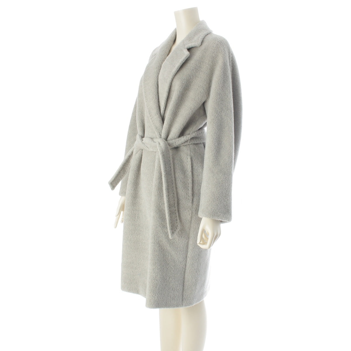 MAX MARA Alpaca wool coat belted outerwear 101610836 gray 36