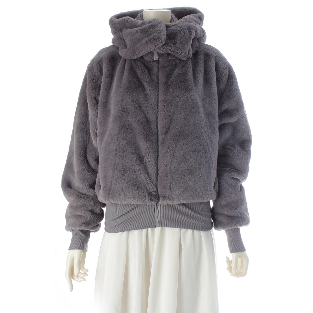 ALO yoga Faux Fur fur tailored jacket W4496R gray XS