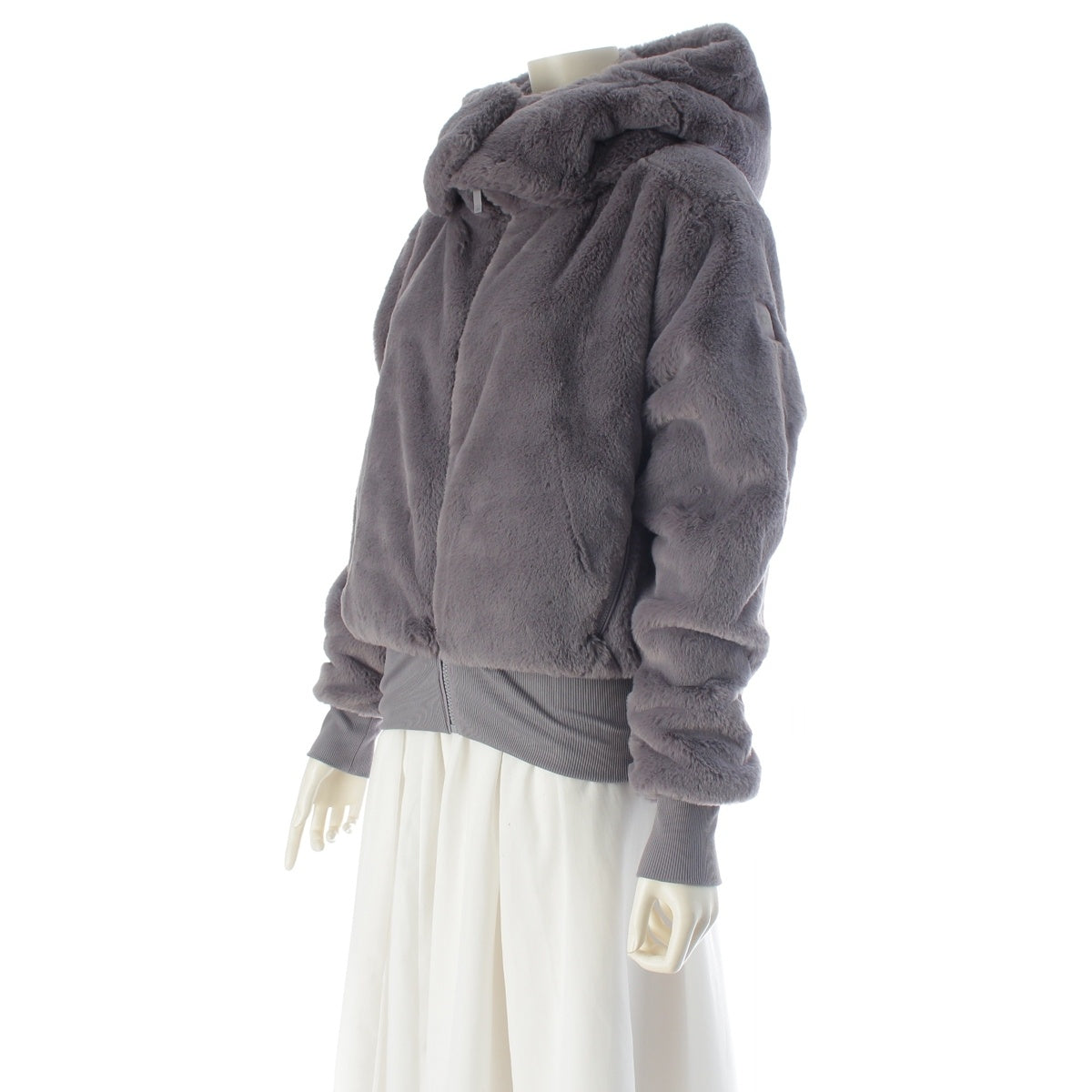 ALO yoga Faux Fur fur tailored jacket W4496R gray XS