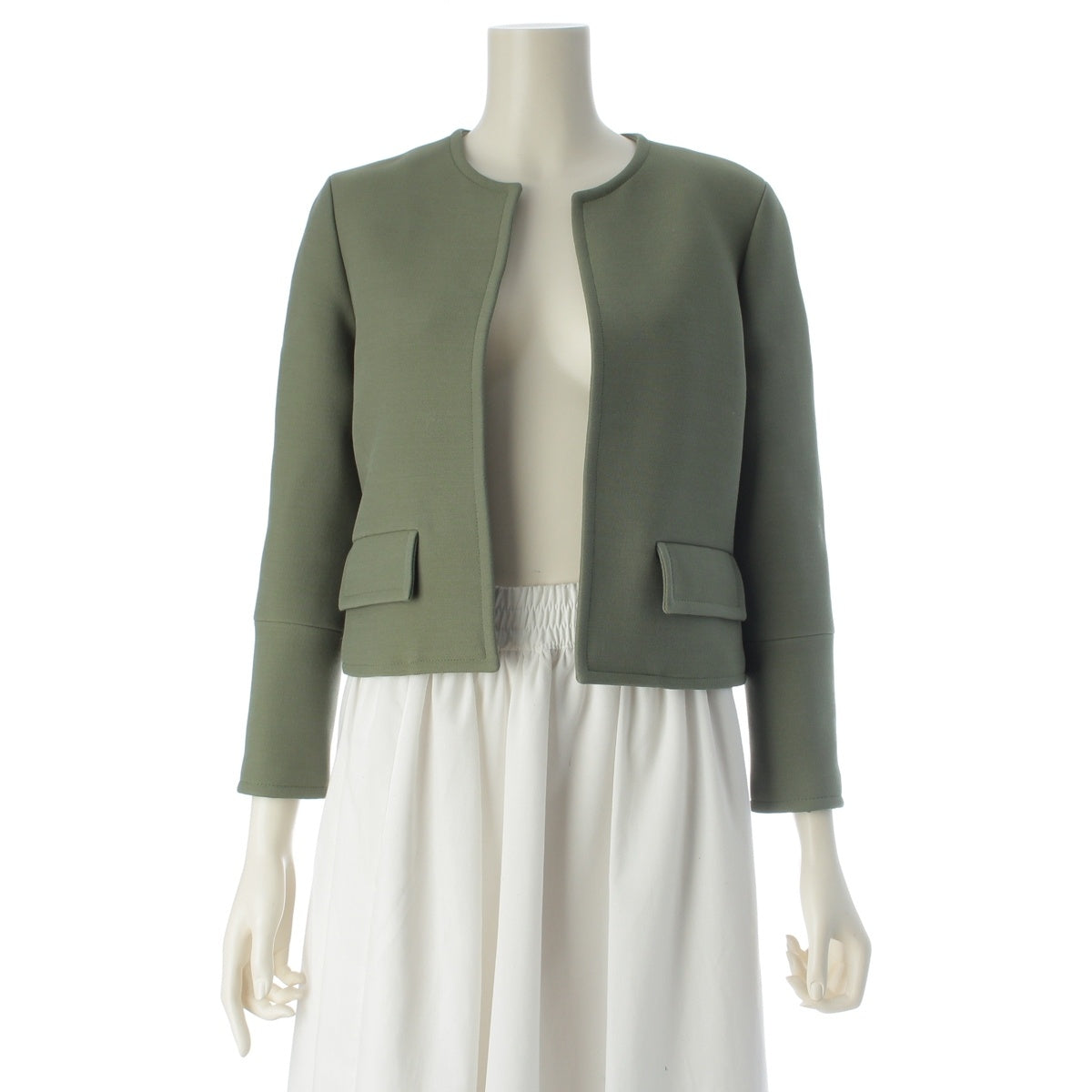 Christian Dior V12 wool cropped No color jacket 22V12A1162 green 34
