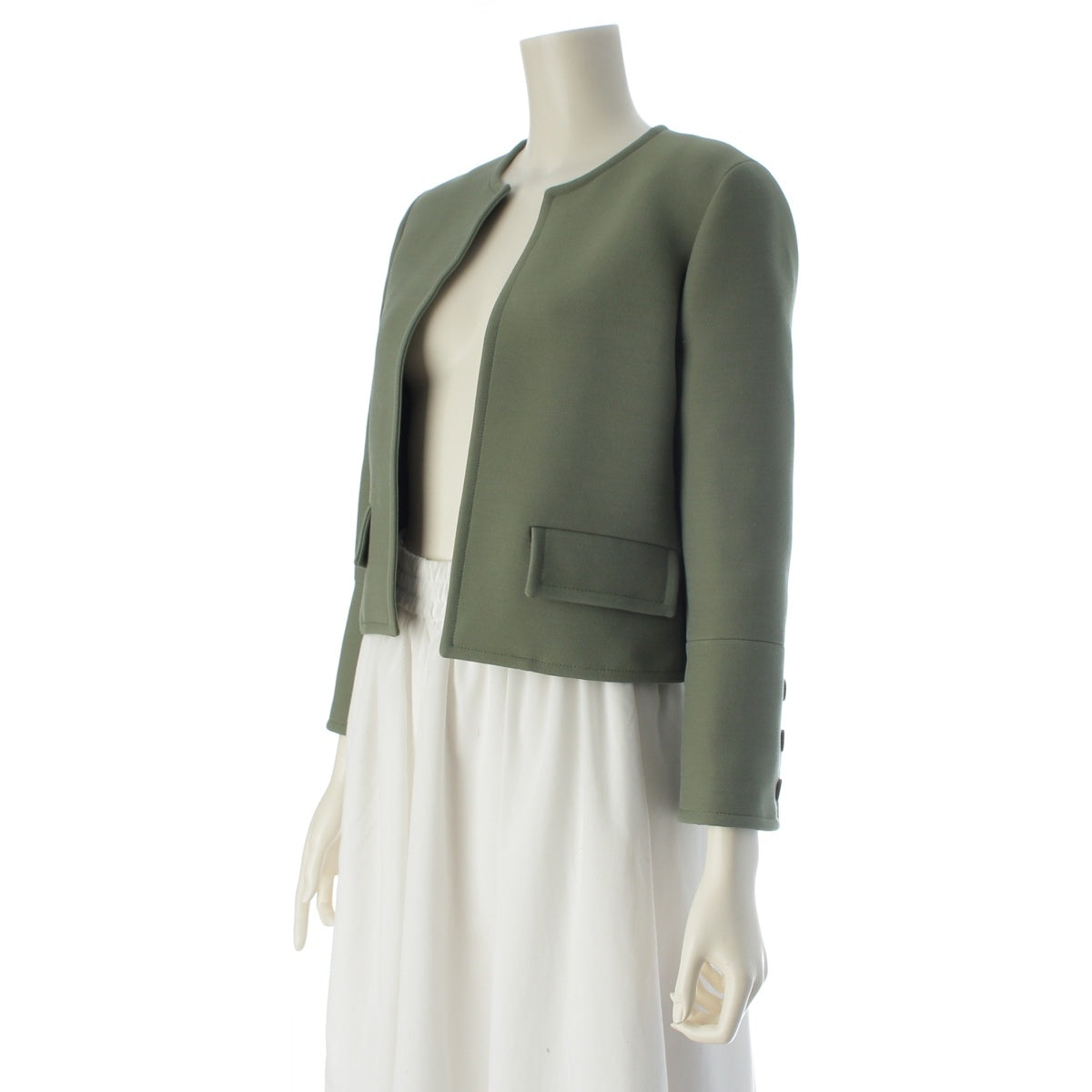 Christian Dior V12 wool cropped No color jacket 22V12A1162 green 34