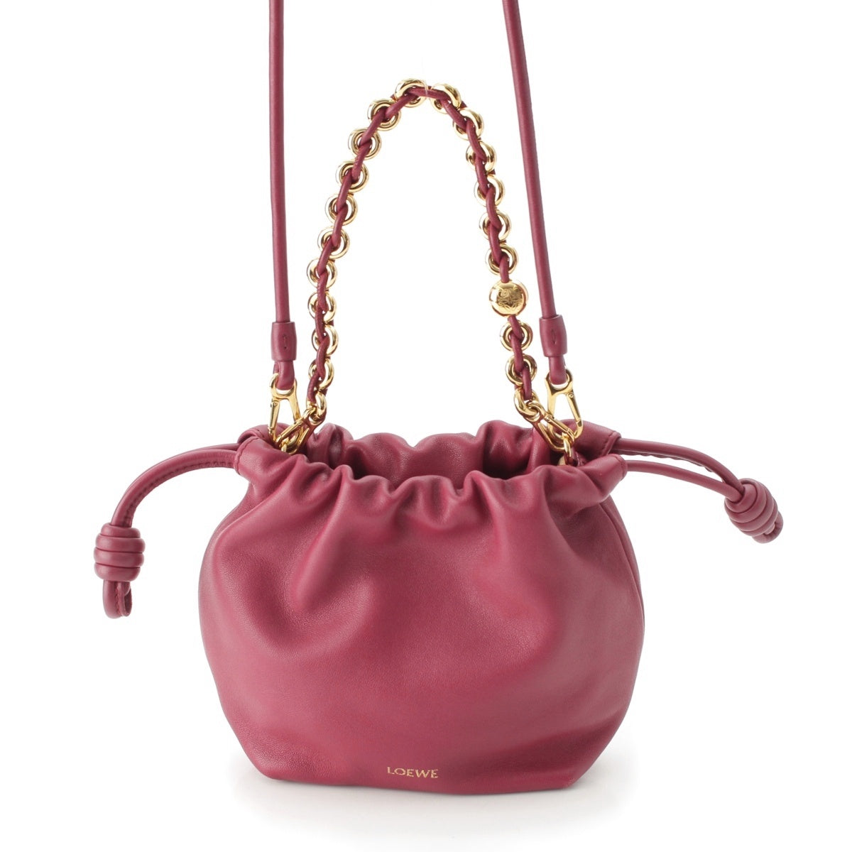 LOEWE Flamenco Purse Mini leather 2WAYShoulder Handbag Bordeaux series