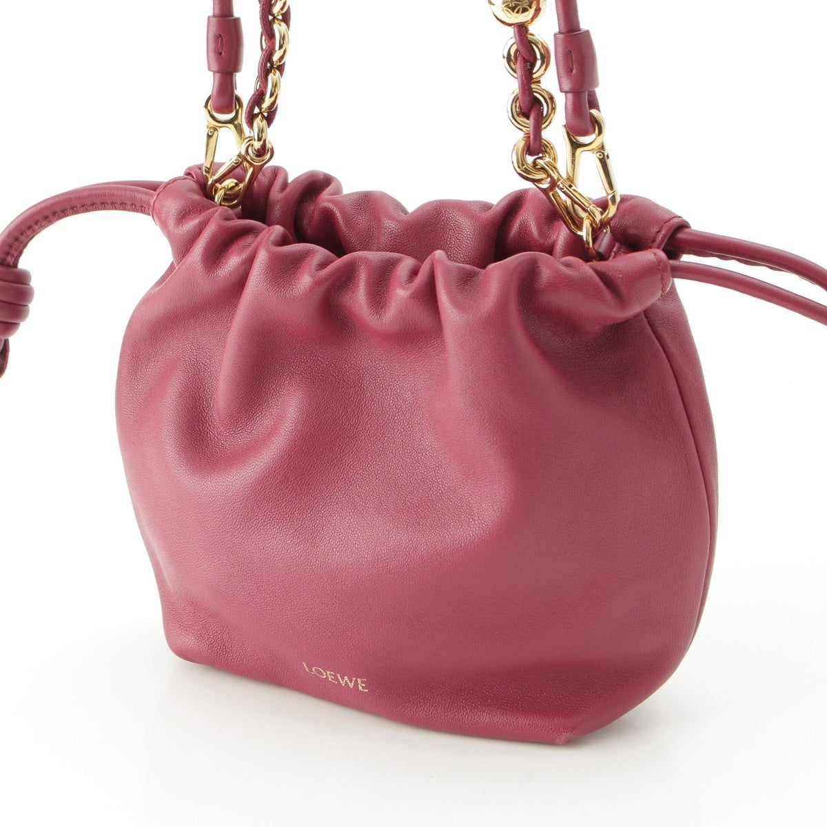 LOEWE Flamenco Purse Mini leather 2WAYShoulder Handbag Bordeaux series