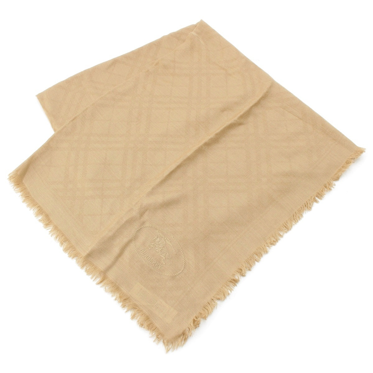 BURBERRY Wool silk scarf shawl 8112459 Brown