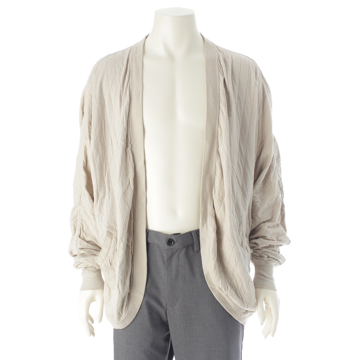 Plantation Isseimi Sunburn Cocoon Oversized cardigan PY31103 Off-white, greige M