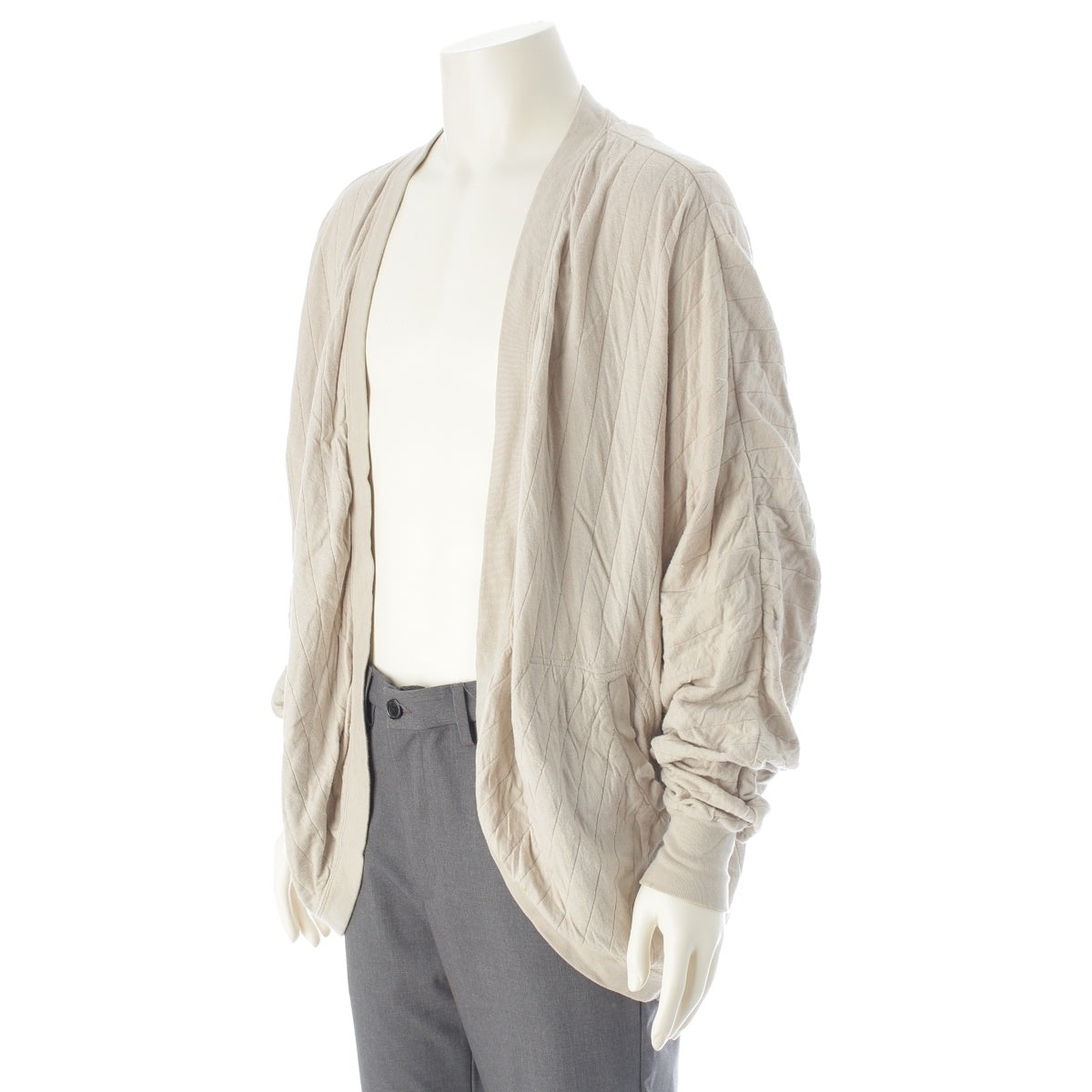Plantation Isseimi Sunburn Cocoon Oversized cardigan PY31103 Off-white, greige M