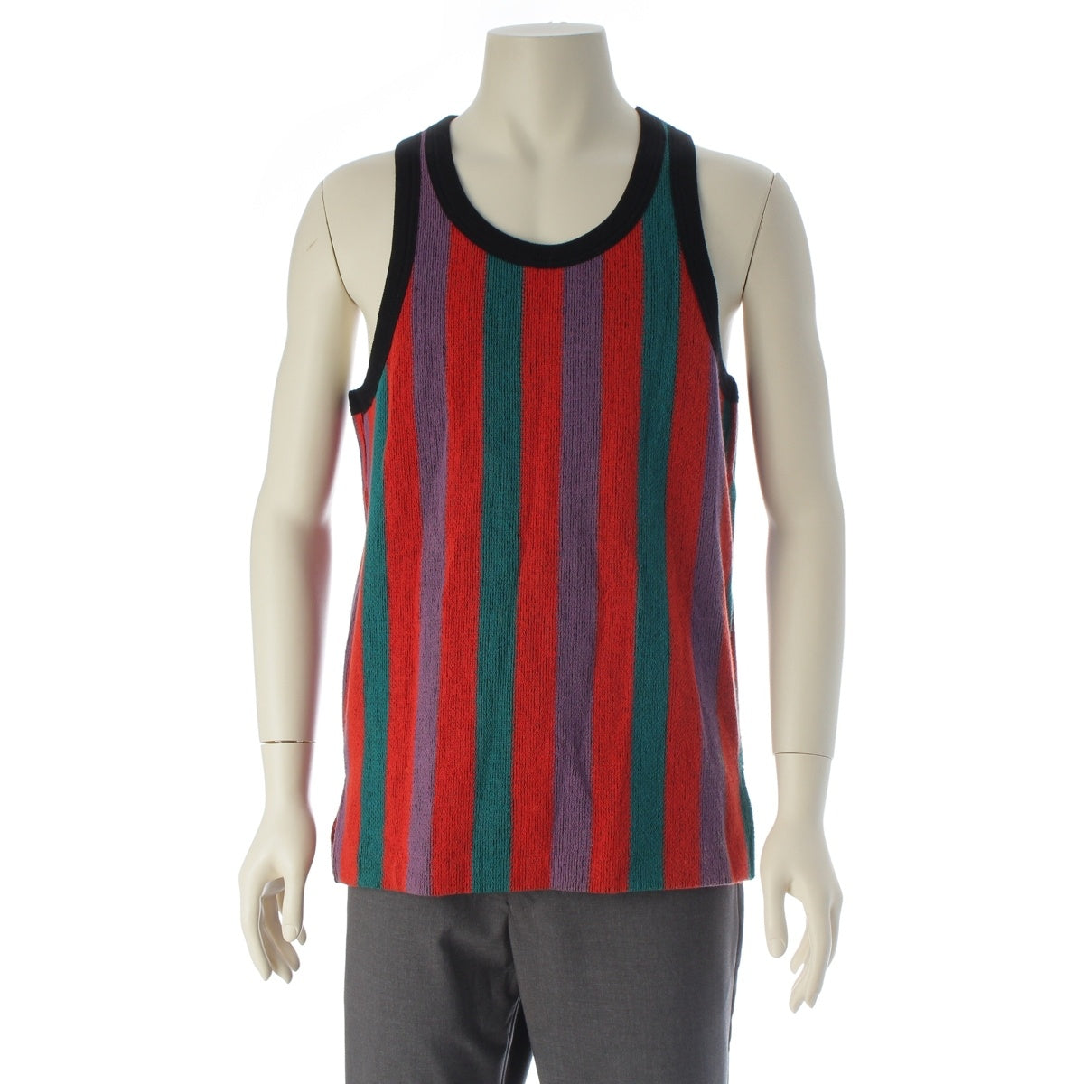 ISSEY MIYAKE Cotton polyester Brush Tag Sleeveless Top Terry Cloth knit LY11156 multicolor M