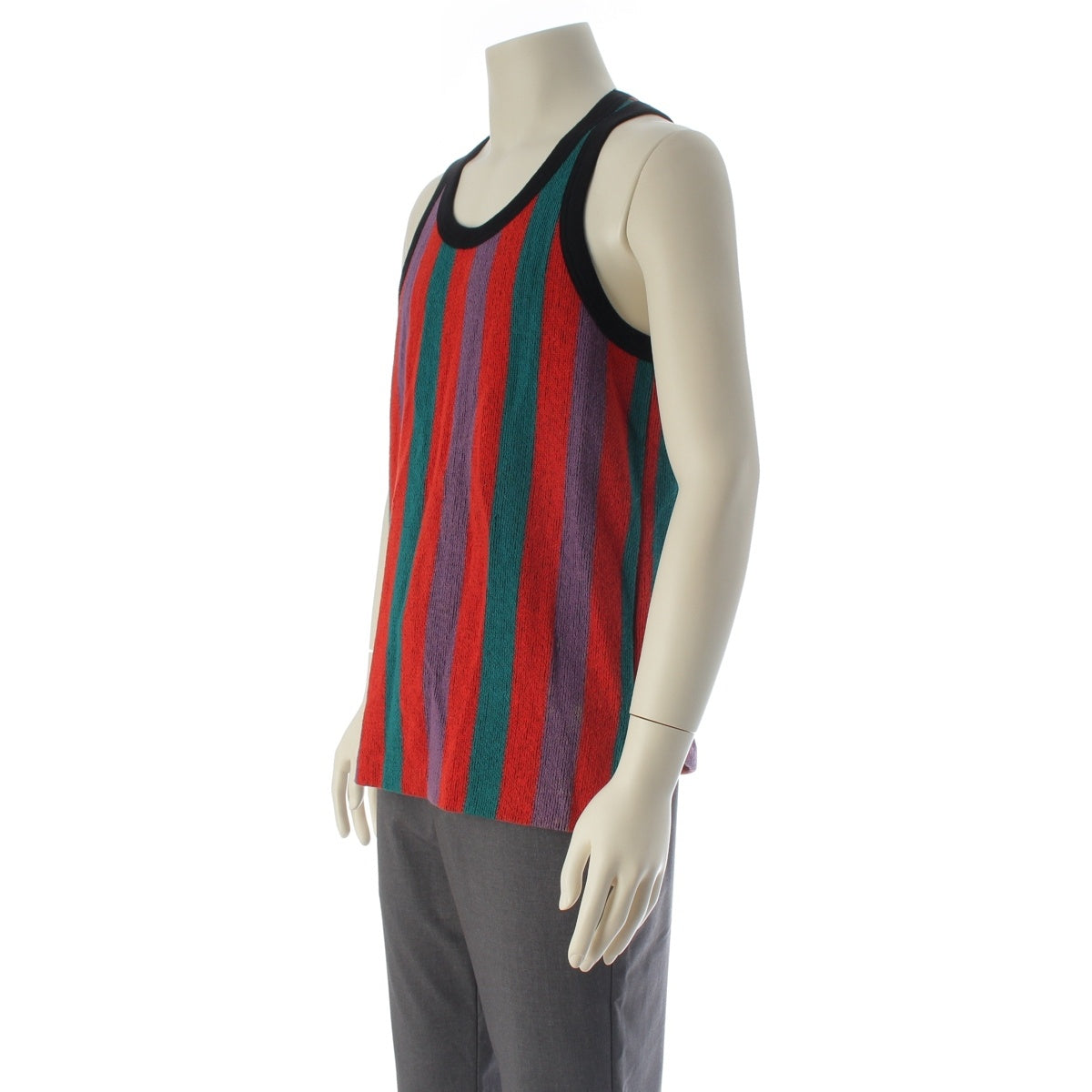 ISSEY MIYAKE Cotton polyester Brush Tag Sleeveless Top Terry Cloth knit LY11156 multicolor M